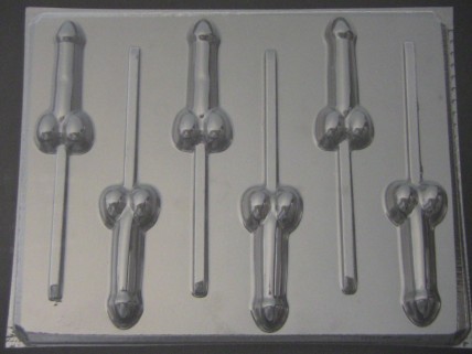 247x Skinny Penis Chocolate or Hard Candy Lollipop Mold
